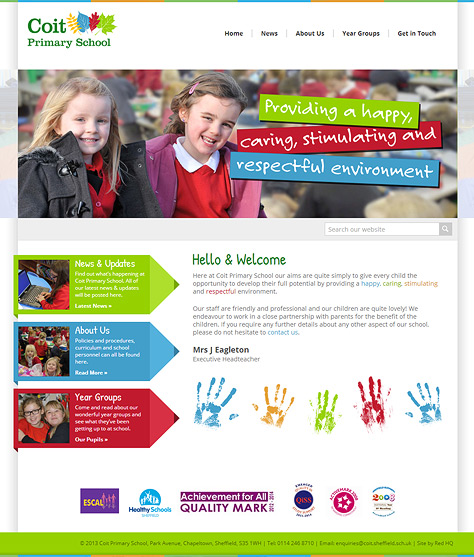 Coit Primary School Website Screenshot